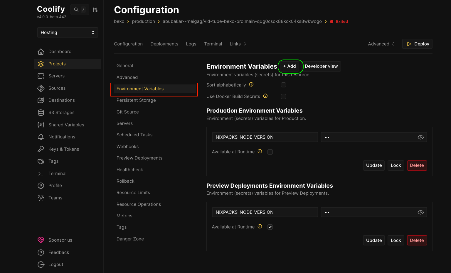 Environment Variables